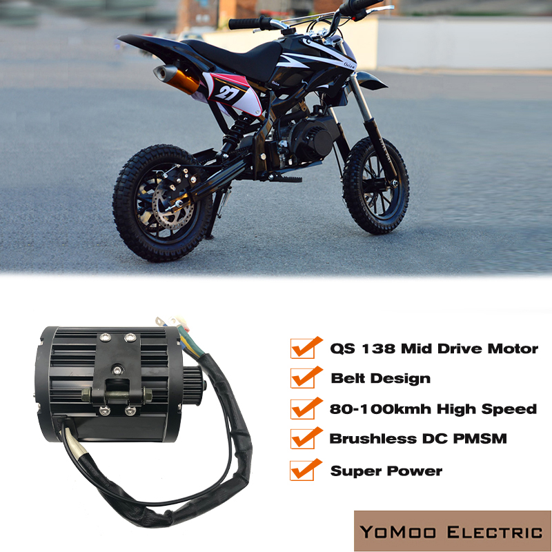 72V 12000W Electric Dirt Bike - Motor Penggerak Tengah PMSM 17 inci