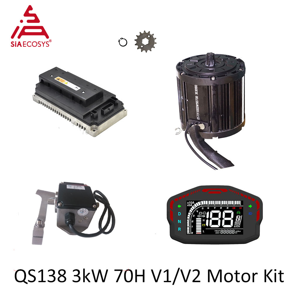 Mid Drive Motor Kit 72V 3000W - QSMOTOR QS138 3000W 72V Kit Motor
