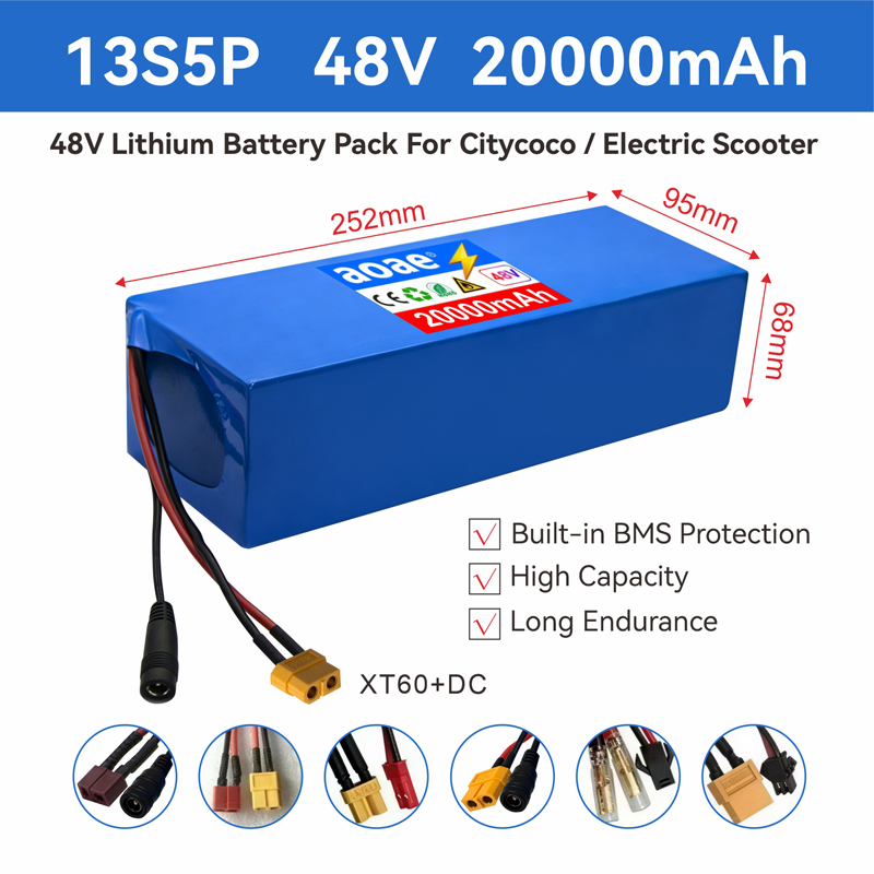 60V 30Ah Electric Scooter Battery - Baterai Skuter Listrik 48V 13S5P 20Ah