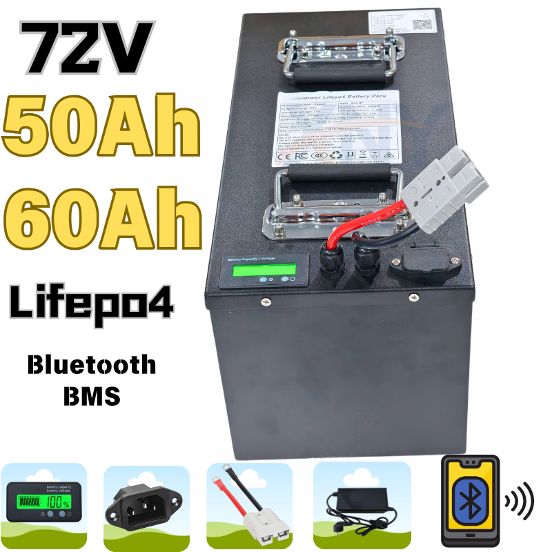 Paket baterai isi ulang lithiu - 72V 60Ah Lifepo4 Battery Pack ulasan dan harga