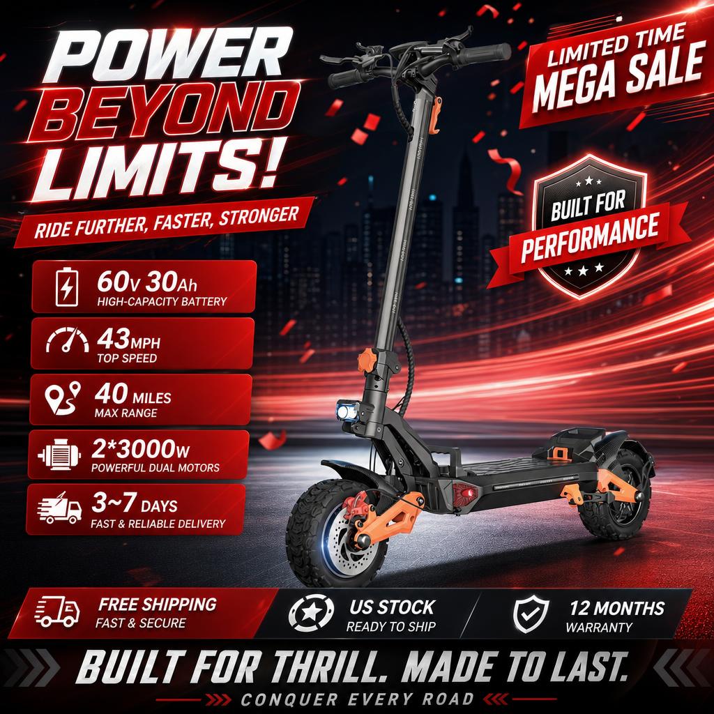 FREEBOY H9 Skuter Listrik Dewa - 60V 30Ah Electric Scooter Battery ulasan dan harga