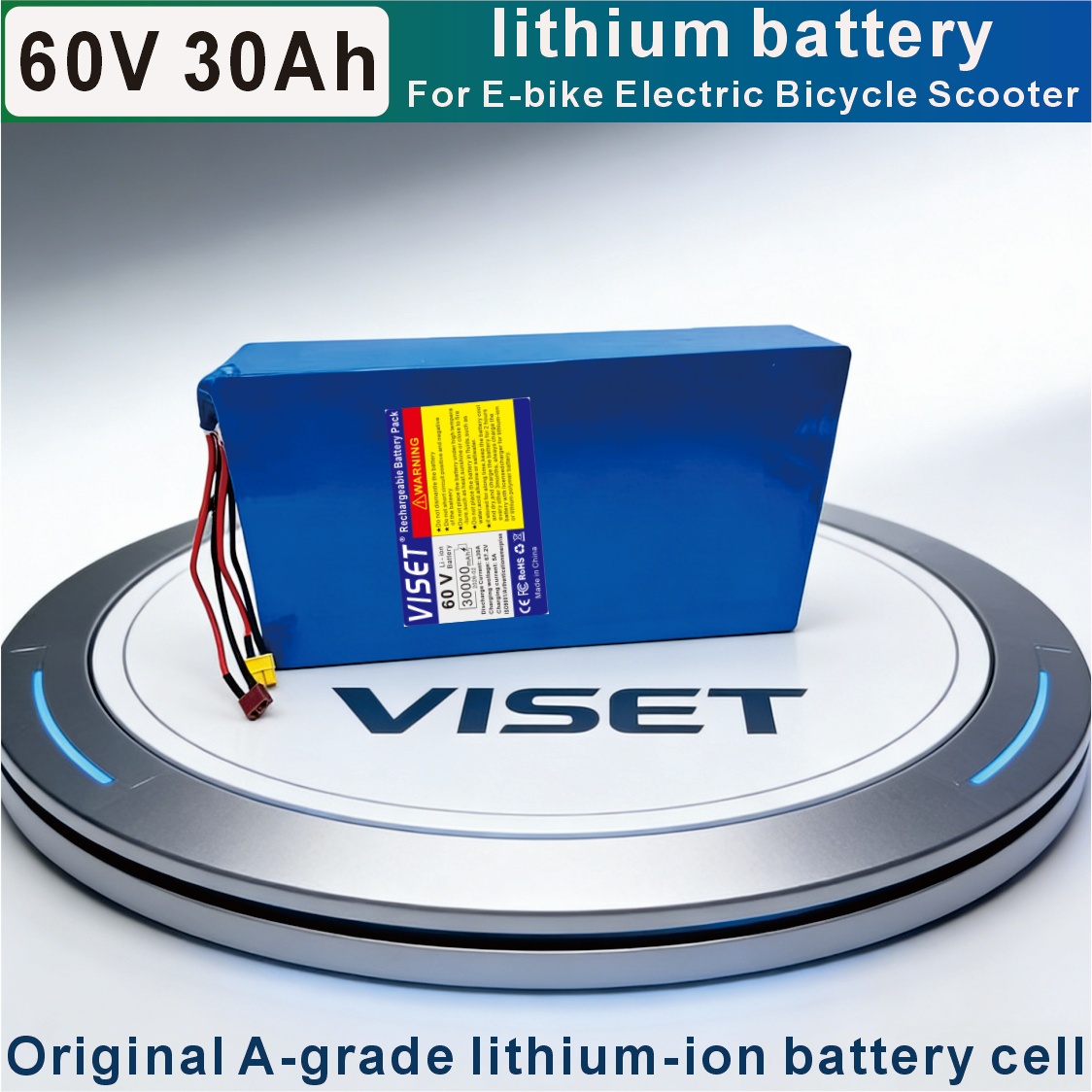 VISET 60V 30AH Paket Baterai S - 60V 30Ah Electric Scooter Battery ulasan dan harga