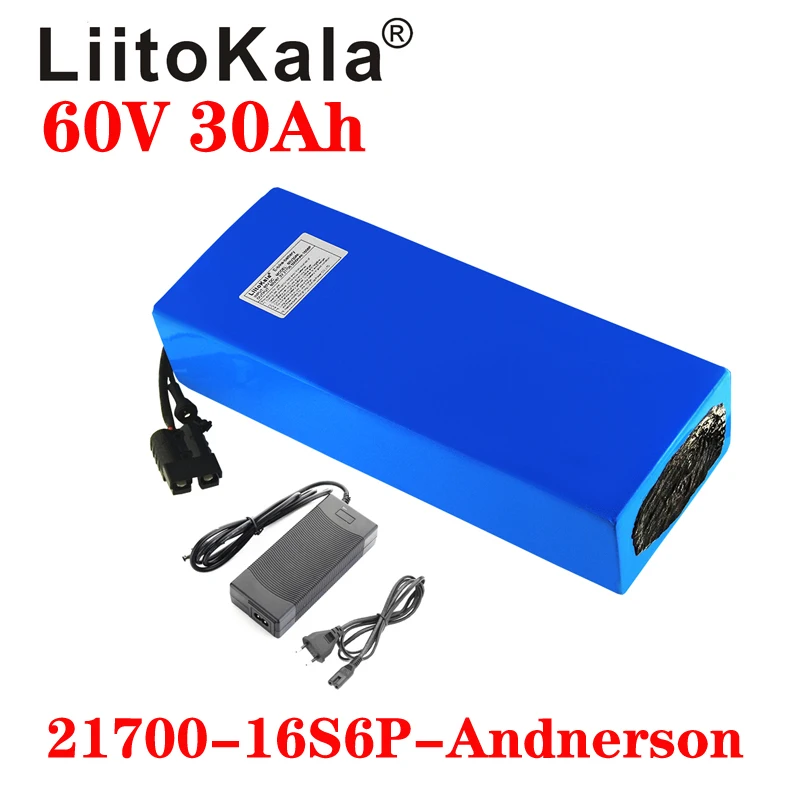 LiitoKala skuter listrik 60V 3 - 60V 30Ah Electric Scooter Battery ulasan dan harga