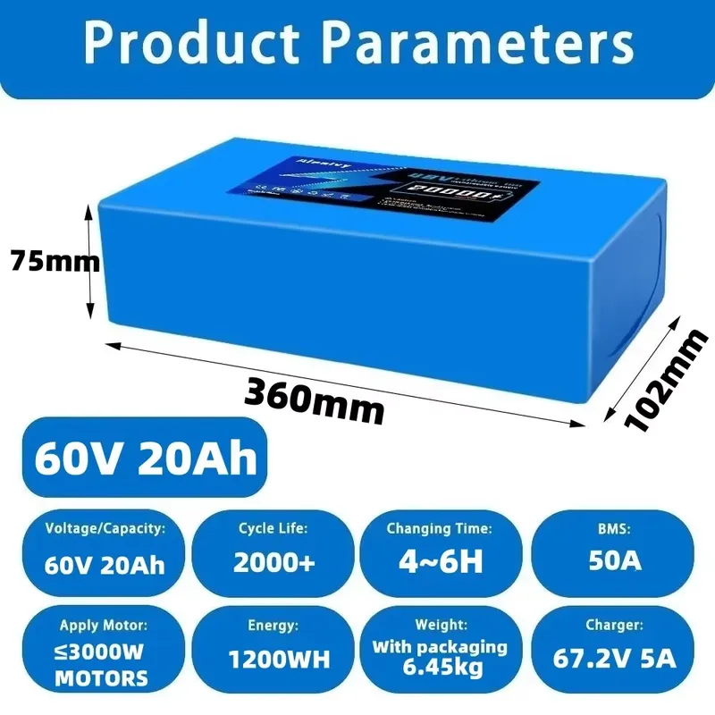 Aleaivy 60V 20AH 30AH 21700 Pa - 60V 30Ah Electric Scooter Battery ulasan dan harga