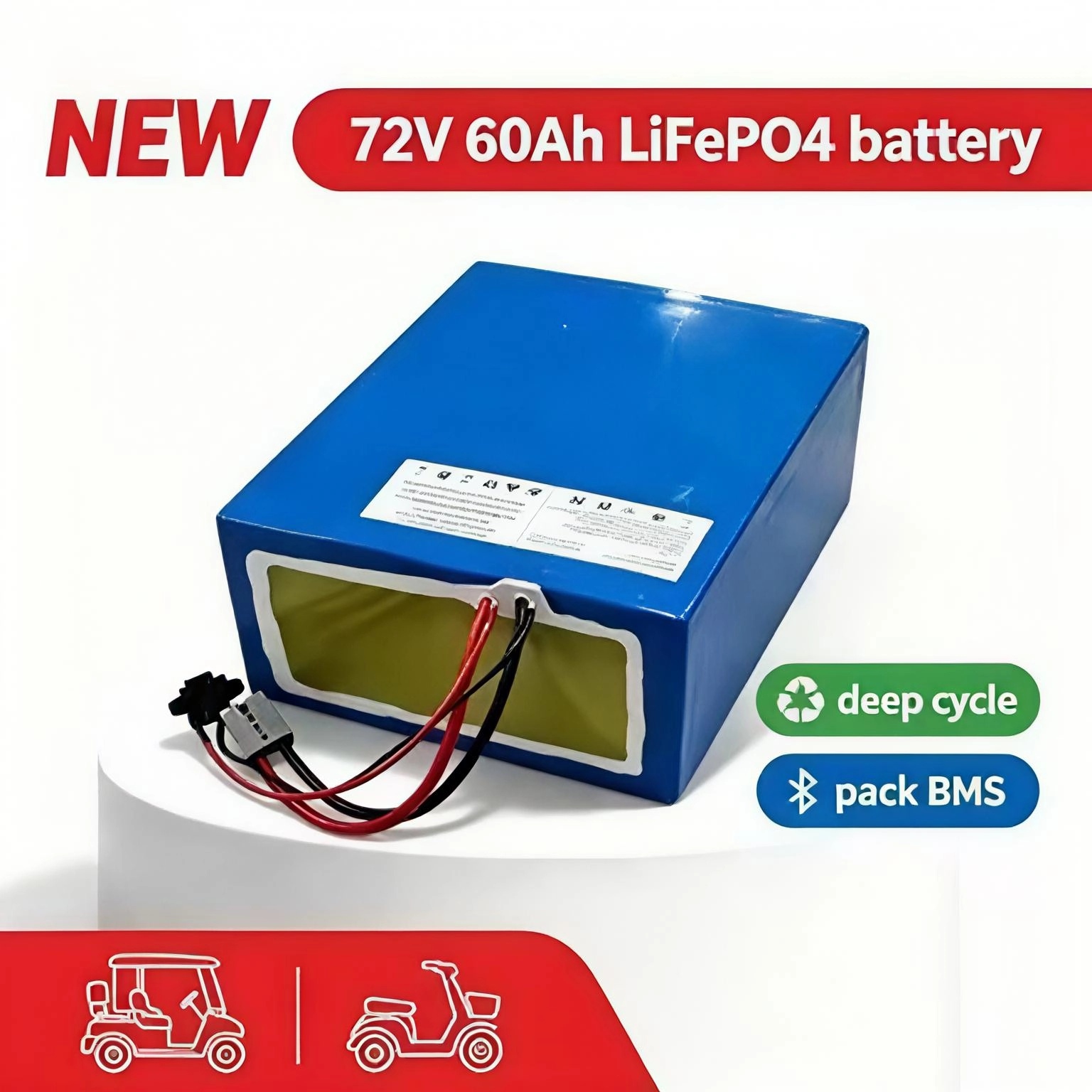 Paket baterai lithium 72V 60Ah - 72V 60Ah Lifepo4 Battery Pack ulasan dan harga
